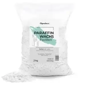 Paraffinwachs Oputec 2KG Pastillen für Kerzen: Weiß