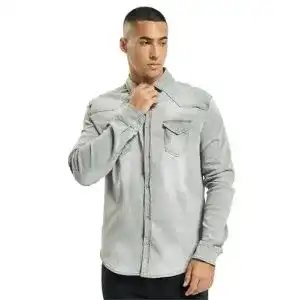 Jeanshemd Herren Brandit Denimshirt Riley – Grey – L