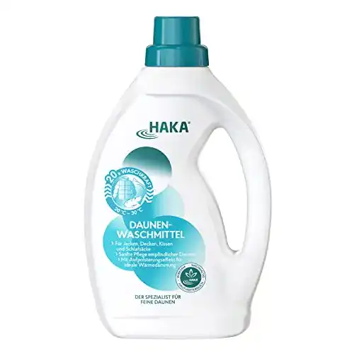 Daunenwaschmittel HAKA 1 Liter Flasche, Aufpolsterungseffekt