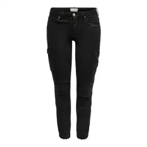 Cargohose Damen ONLY Cargo Jeans Hose Stretch Denim