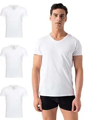 Unterhemd Herren Burnell & Son mit V-Ausschnitt 3er Pack