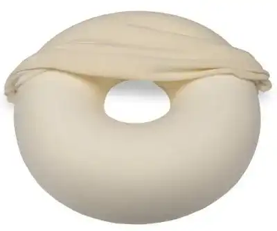 Sitzring Kurt Kempert m. Frotteebezug, 45cm Durchm. x8cm, weiß
