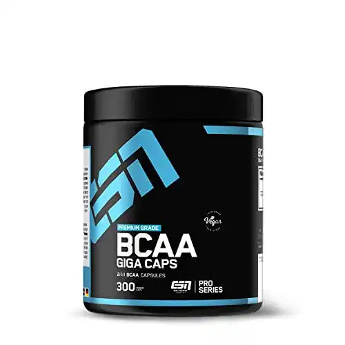 Die beste BCAA-Kapseln ESN BCAA Giga Caps, 300 Kapseln 2026 Test Bestseller BCAA-Kapseln ESN BCAA Giga Caps, 300 Kapseln