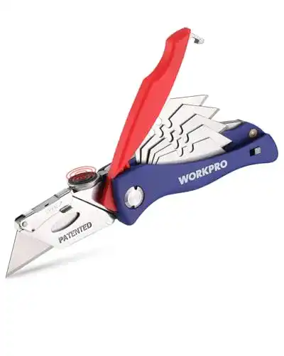 Teppichmesser WORKPRO Faltbar inkl. 5 Ersatzklingen