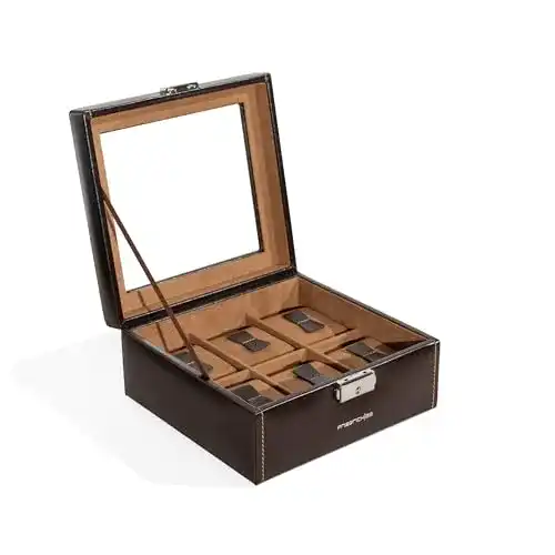 Uhrenbox FrIEDrICH/23 Friedrich23 Uhrenkoffer, Platz für 6 Uhren