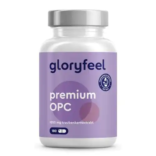 OPC gloryfeel Traubenkernextrakt Kapseln, 180 vegane Kapseln