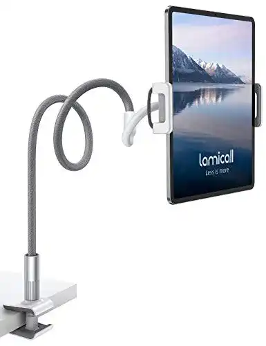 Tablet-Halterung Bett Lamicall Schwanenhals Tablet Halter, grau
