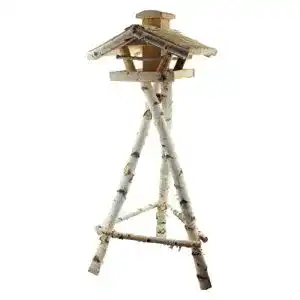 Vogelhaus mit Ständer BTEC, Vogelvilla Heide aus Echtholz