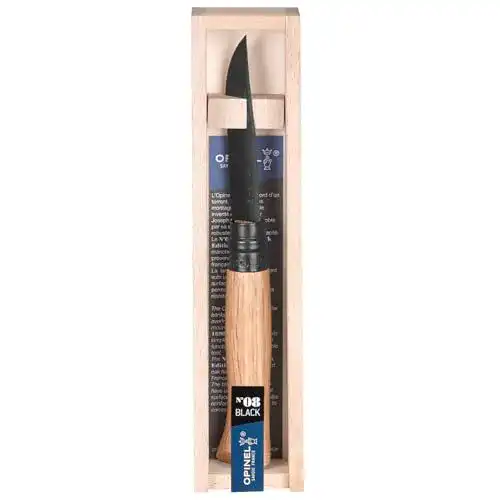 Opinel-Messer Opinel N°08 roble”black” edicion acero inoxidable
