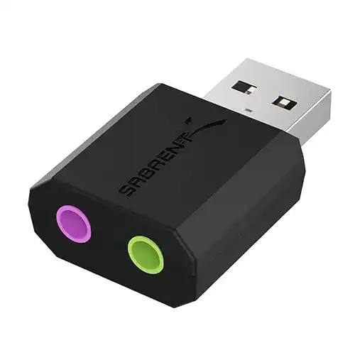 Externe Soundkarte Sabrent USB für Windows und Mac