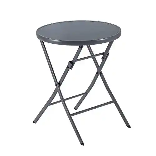 Gartentisch (Metall) Naterial, Gartentisch rund EMYS, klappbar