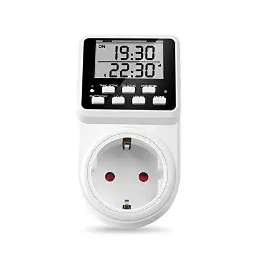 Zeitschaltuhr NOVKIT Digitale Steckdose mit Intervall-Zyklus