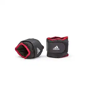 Gewichtsmanschetten adidas Fußgelenk 2x1kg, schwarz-rot, 2 x 1.0kg