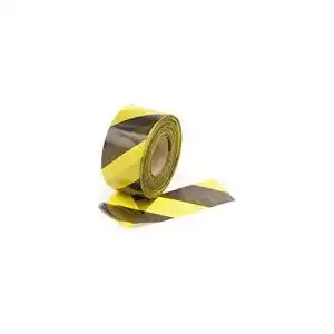 Absperrband gelb-schwarz Perel – 1188-500 Absperrband, 500 m