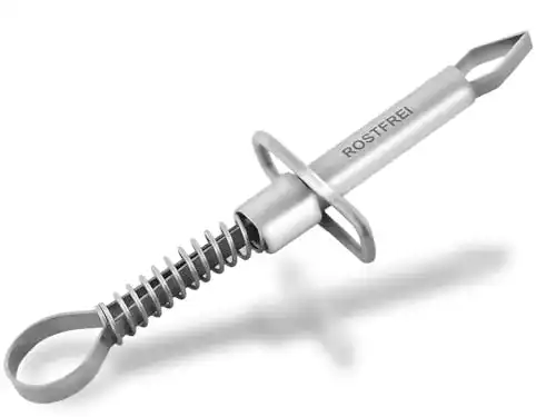 Zeckenzange InstrumenteNrw mit Haltebuegel – Edelstahl