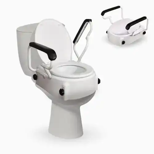 Toilettensitzerhöhung mit Armlehnen Mobiclinic, Tajo, 17 cm