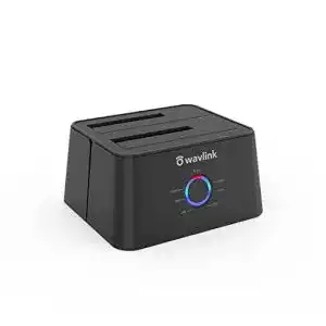 Festplatten-Docking-Station WAVLINK Dual Bay SATA zu USB3.0 / USB C
