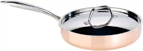 Kupferpfanne Tornwald-Schmiede: Kupfer-Stieltopf mit Deckel