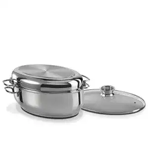 Edelstahl-Bräter GSW 411318 Edelstahl Multibräter 3in1 oval 38cm