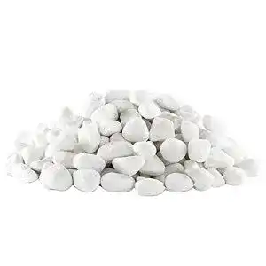 Weiße Kieselsteine Gexmile Naturstein Marmorkies 20-40mm 1kg