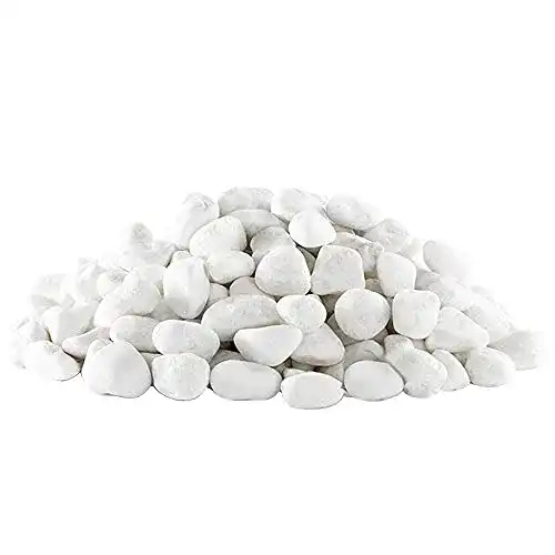 Weiße Kieselsteine Gexmile Naturstein Marmorkies 20-40mm 1kg