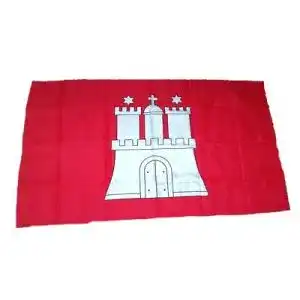 Hamburg-Flagge FahnenMax Fahne/Stockflagge Hamburg 30 x 45