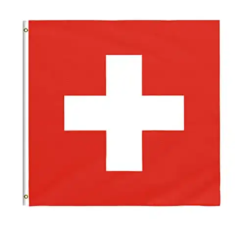 Schweiz-Flagge Star Cluster 90 x 90 cm quadratisch