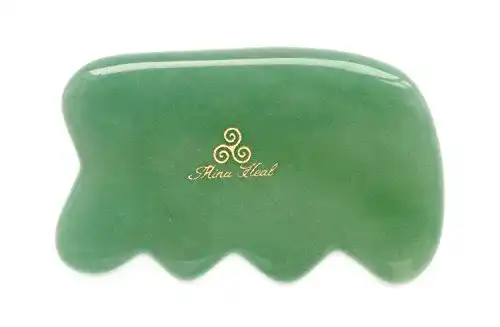 Gua Sha Mina Heal Massage-Werkzeug aus Jade Stein für Gesicht