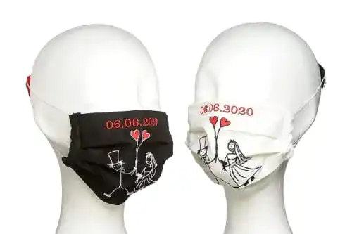 Mundschutz für Braut und Bräutigam SisterActs Edle Design