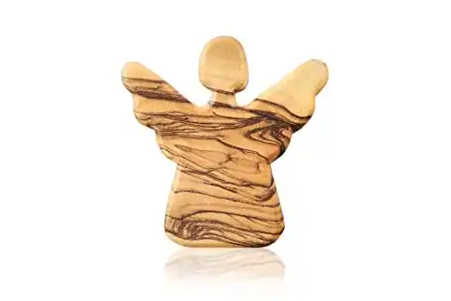 Engel aus Holz ROJUS Dekorativer Schutzengel Handarbeit