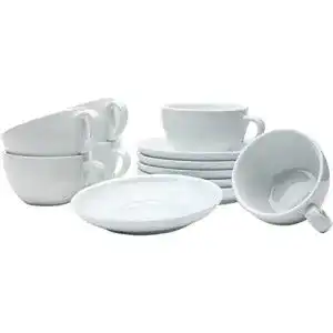Cappuccino-Tassen Gastro Spirit, 12-teiliges Set, Weiß, 200 ml