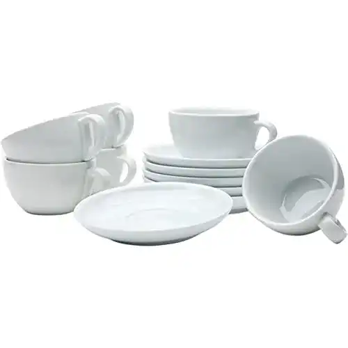 Cappuccino-Tassen Gastro Spirit, 12-teiliges Set, Weiß, 200 ml