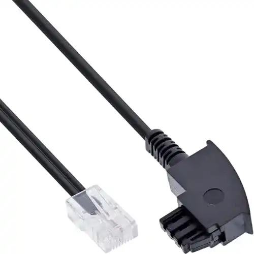 Telefonkabel InLine 18520 TAE-F Kabel für DSL-Router, 20m