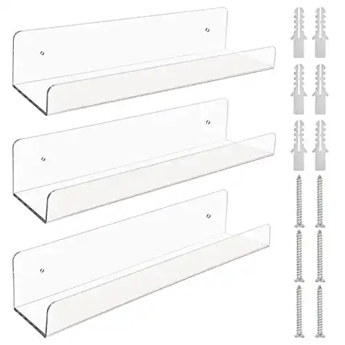 Wandregal BELLE VOUS 3 STK Acryl Regal Set Klar, Wandhalterung