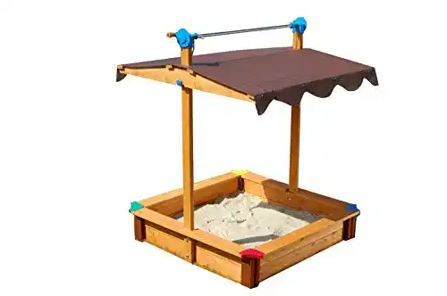 Sandkasten mit Dach GASPO Sandkasten Felix absenkbarem Dach