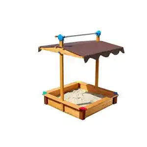 Sandkasten (Holz) GASPO Sandkasten Felix mit absenkbarem Dach