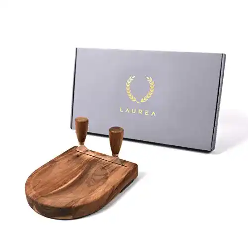 Wiegemesser mit Brett ML LAUREA ® 22x19x3cm inkl. Schleifstein