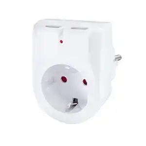 USB-Steckdosenadapter benon Steckdosen-Adapter – Weiß 2x USB
