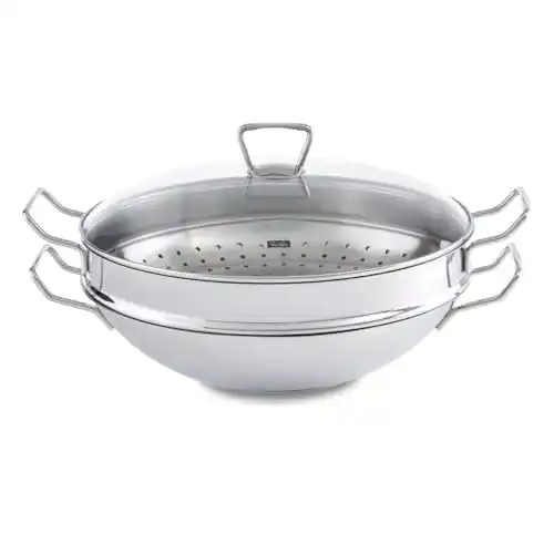 Fissler-Wok Fissler Kunming / Edelstahl-Wok (Ø 36 cm)