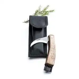 Pilzmesser Sagaform 5017685 im Segeltuchfutteral, Braun