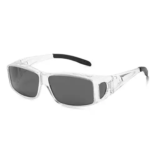 Fahrradbrille für Brillenträger LVIOE Unisex Polarisiert Sonnenbrille