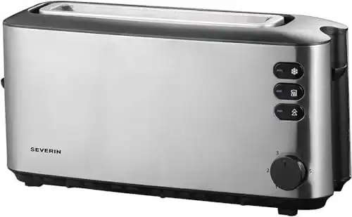 Mini-Toaster SEVERIN Automatik-Langschlitztoaster, Edelstahl