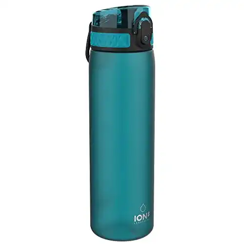 Trinkflasche BPA-frei ion8 Auslaufsichere Schlank, Türkis, 600 ml
