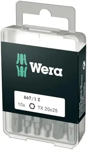 Die beste Torx-Bits Wera Bit-Sortiment, 867/1 TX 20 DIY, TX 20 x 25 mm 2026 Test Bestseller Torx-Bits Wera Bit-Sortiment, 867/1 TX 20 DIY, TX 20 x 25 mm