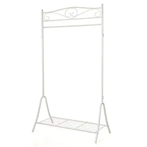 Kleiderständer SONGMICS Höhe 173 cm Antik mit Schuhablage