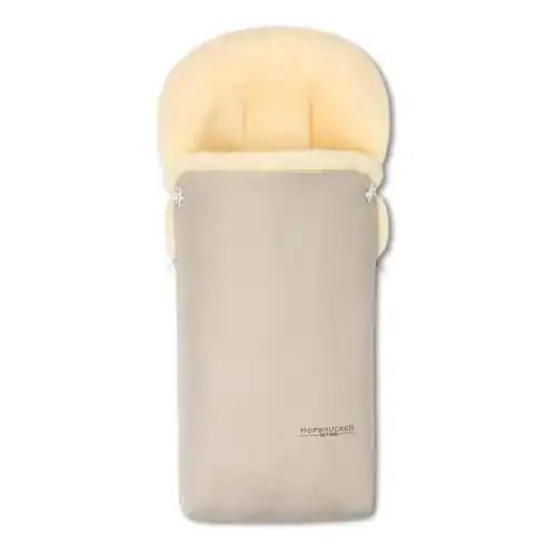 Lammfell-Fußsack Hofbrucker seit 1948 Wagensack, Putzi beige