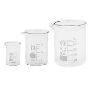 Bechergläser SGerste 10 ml 25 ml 50 ml Glas transparent
