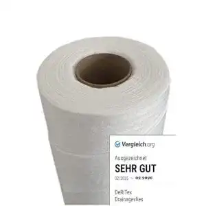 Drainagevlies DeRiTex 150g/m², Filtervlies 75m², 1,5m x 50m