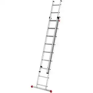 Aluleiter Hailo S80 ProfiStep duo Alu-Schiebeleiter, 2 x 9 Sprossen