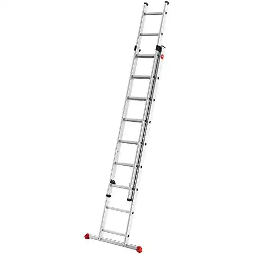 Aluleiter Hailo S80 ProfiStep duo Alu-Schiebeleiter, 2 x 9 Sprossen